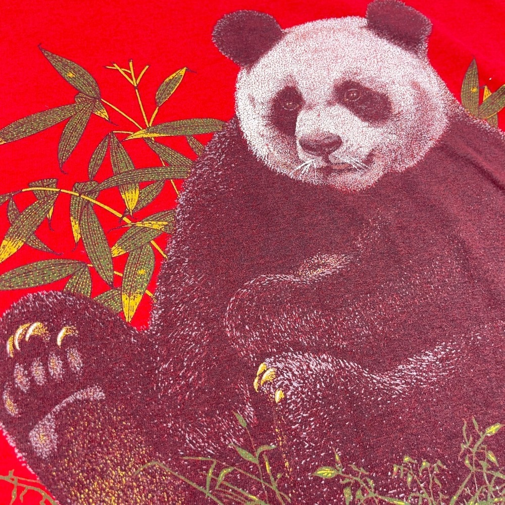 Vintage Nature Shirt Men Large Red Panda Bear Tee Single Stitch 90s Screen Stars - Picture 6 of 11